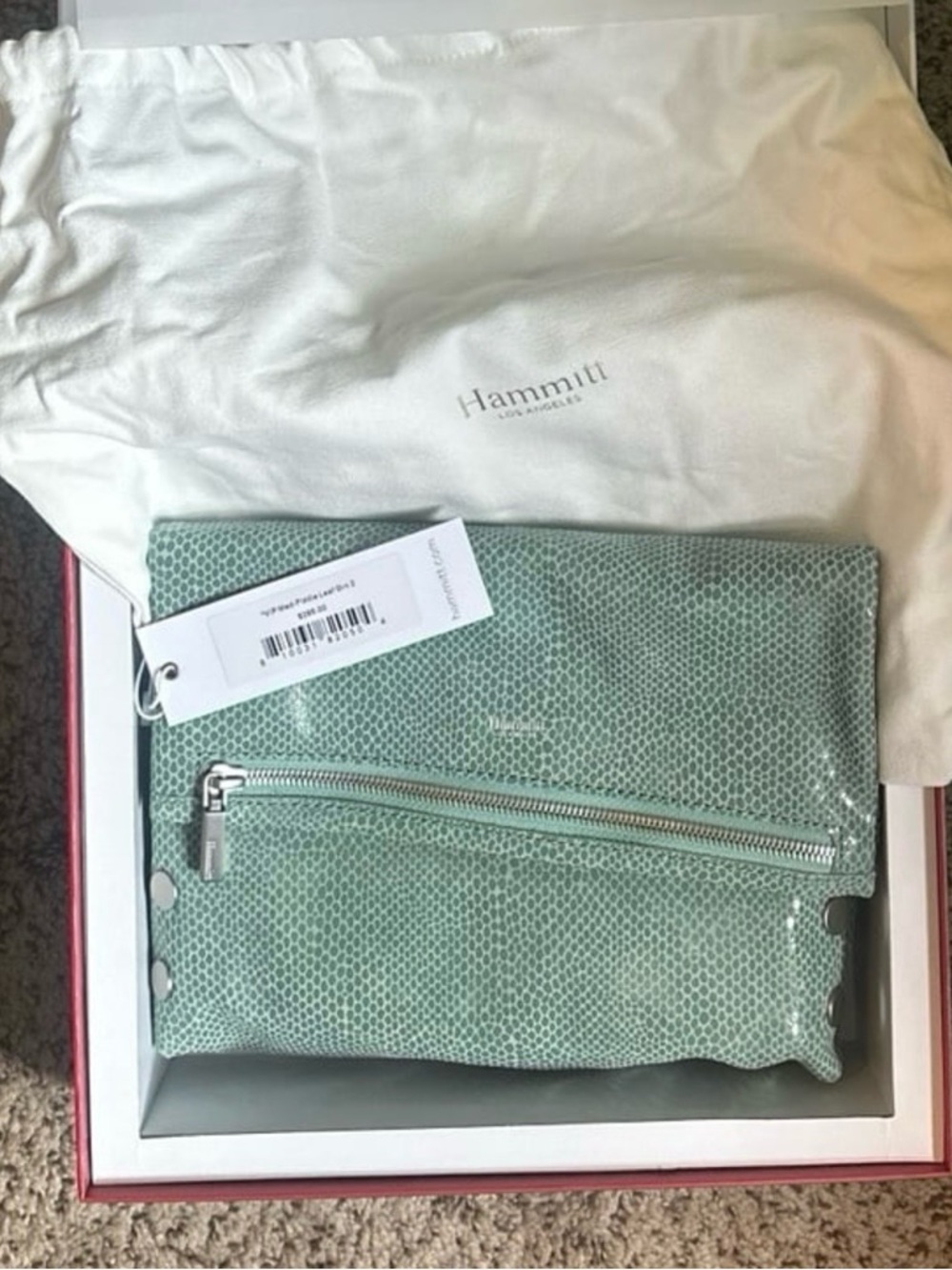 Hammitt VIP Med Fiddleleaf Green / Pewter Hardware Brand New